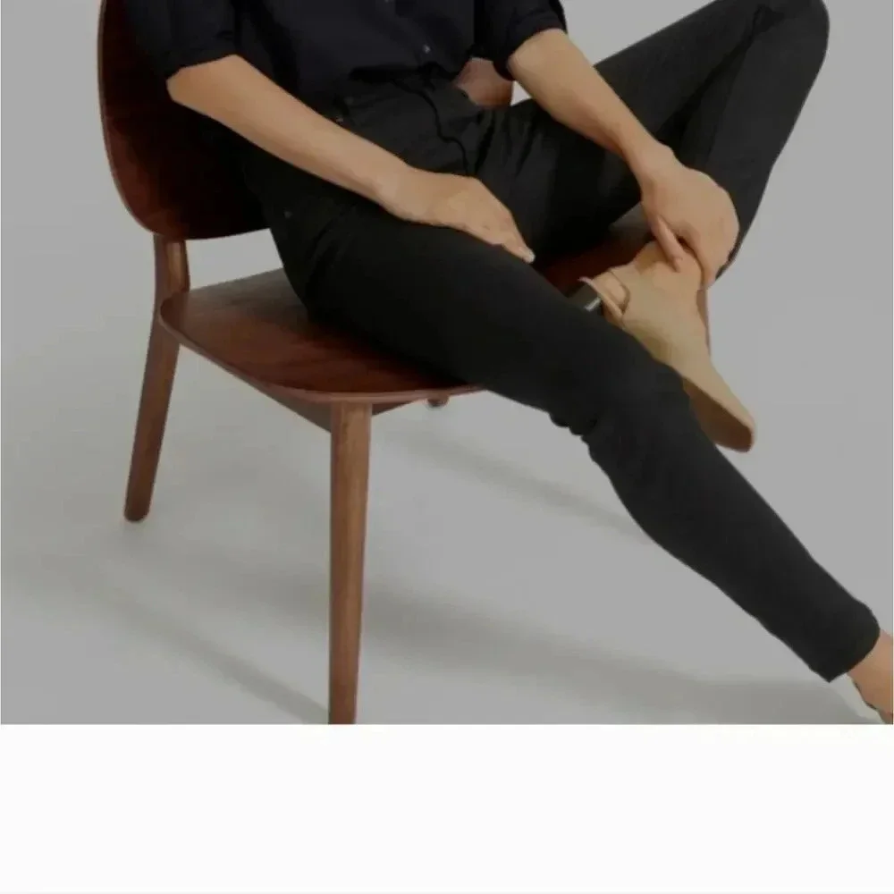 Everlane Mid Rise Black Denim Straight Leg Skinny Jeans Size 27